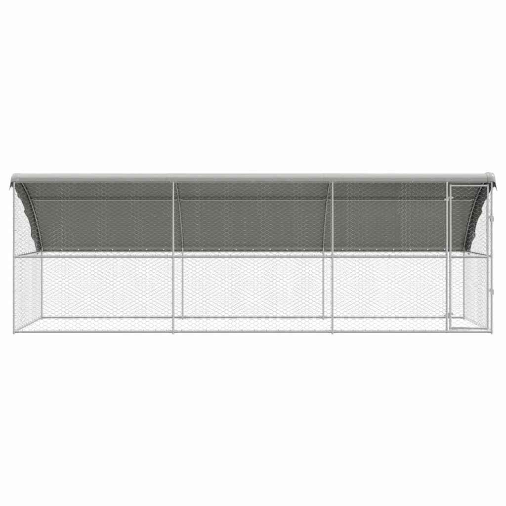 Silver Dog Kennel 3 pcs 6 x 2 x 2 m Outdoor Enclosure