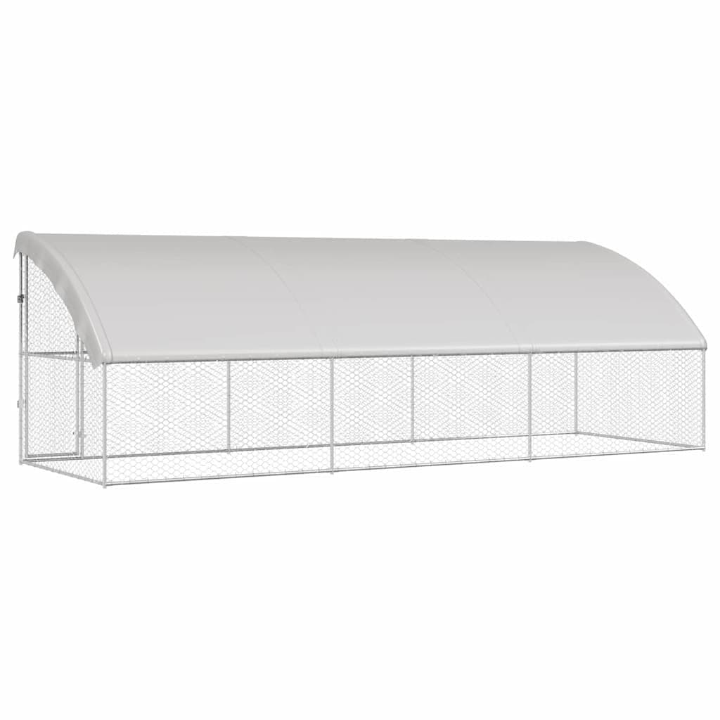 Silver Dog Kennel 3 pcs 6 x 2 x 2 m Outdoor Enclosure