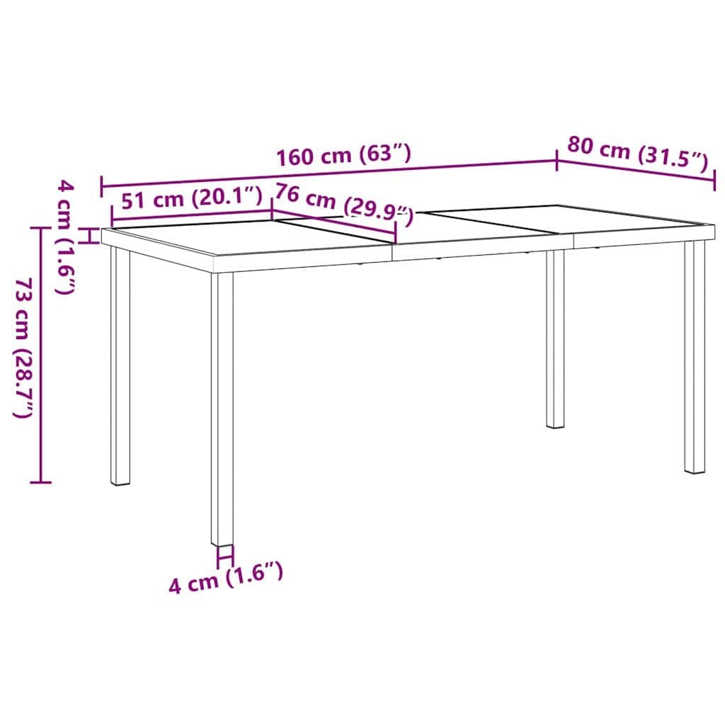 5 Piece Black Steel Frame Outdoor Dining Set