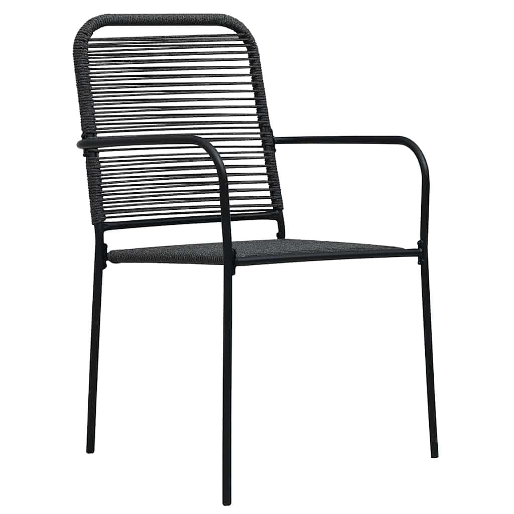5-Piece Black Steel Garden Dining Set for Outdoor Spaces