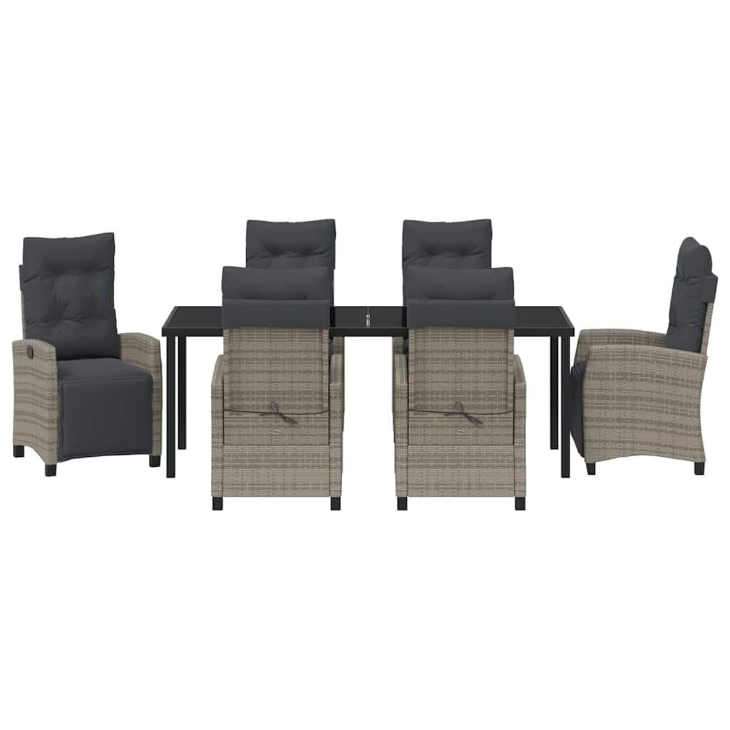7-Piece Garden Dining Set in Grey