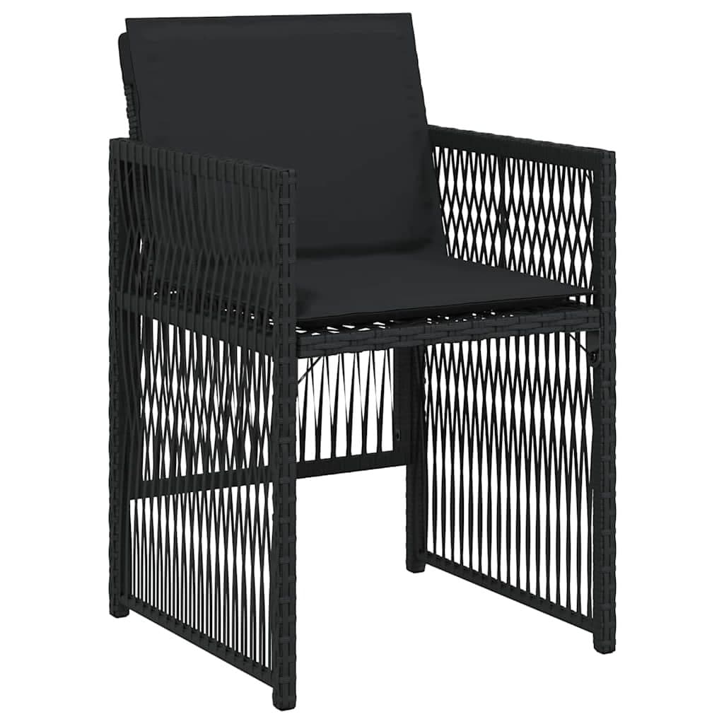 Black Steel 5-Piece Garden Dining Set for Outdoor Spaces