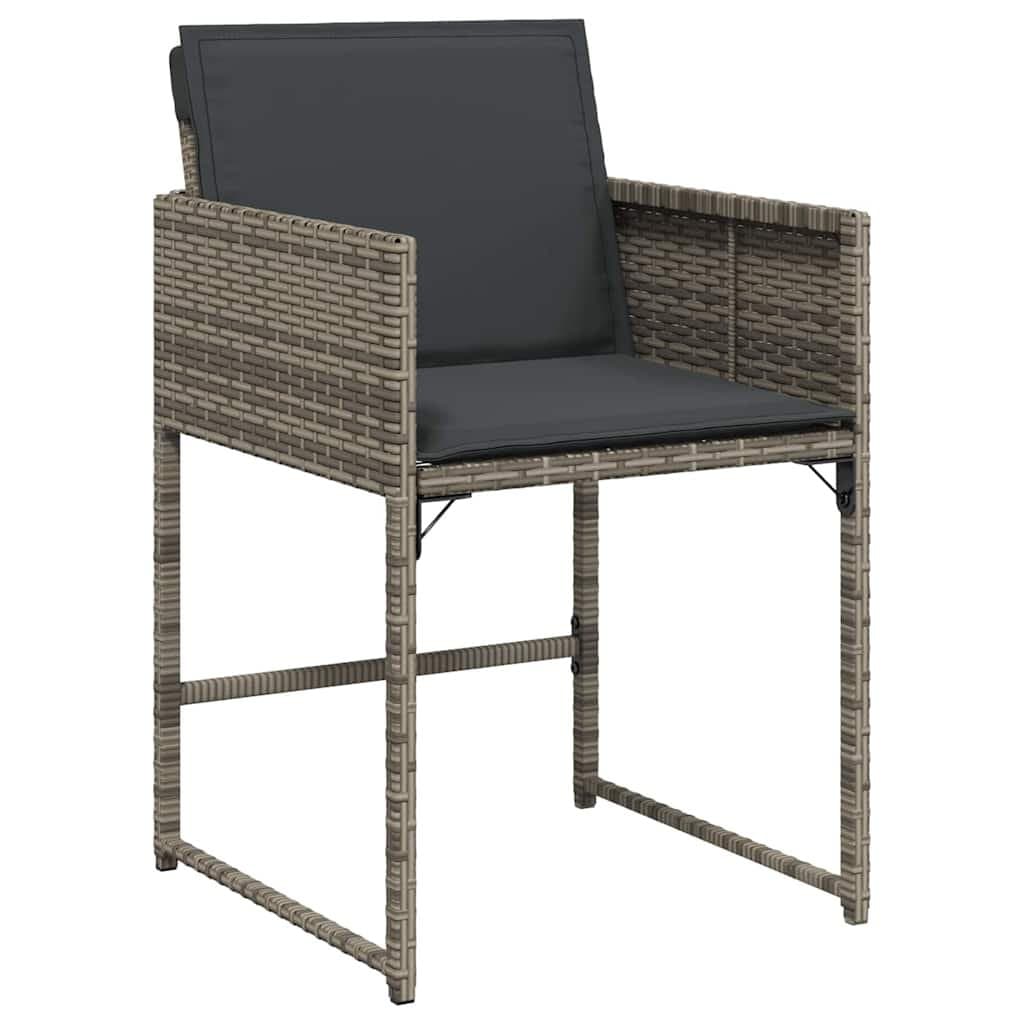 5-Piece Garden Dining Set in Grey Rattan