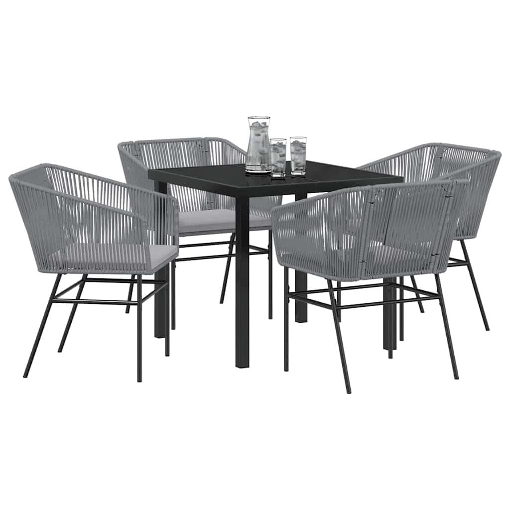 5 Piece Garden Dining Set with Cushions