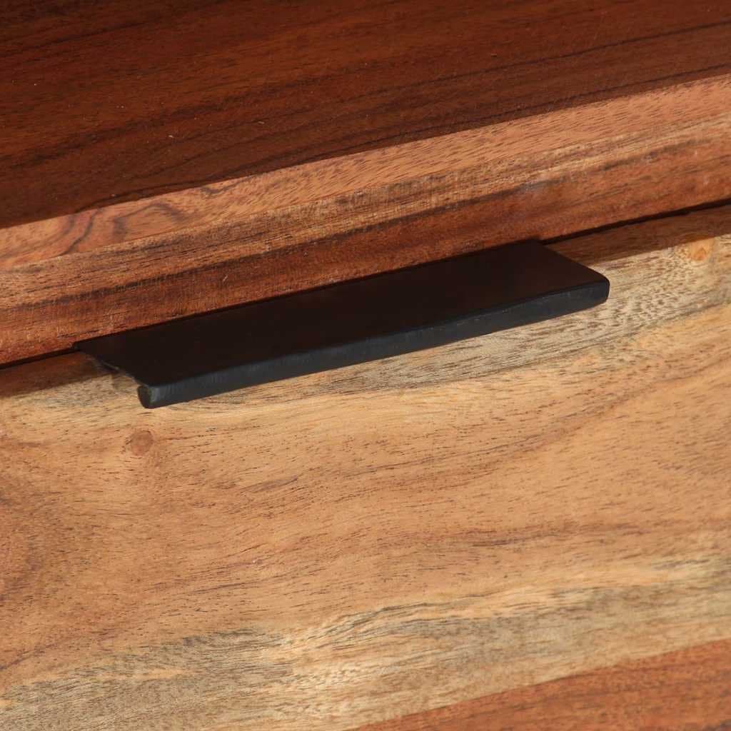 Solid Acacia Wood TV Cabinet 110x30x40 cm in Brown