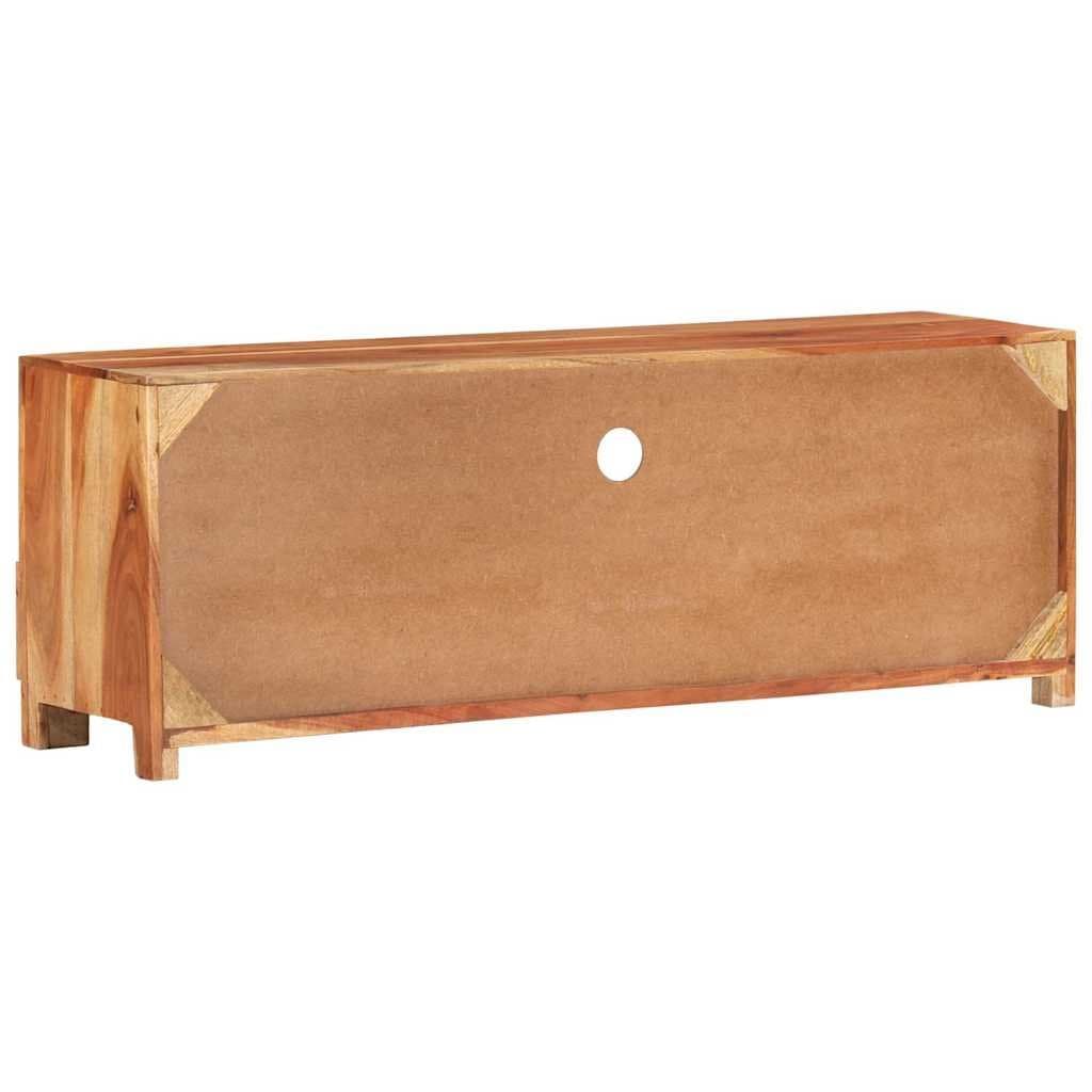 Solid Acacia Wood TV Cabinet 110x30x40 cm in Brown