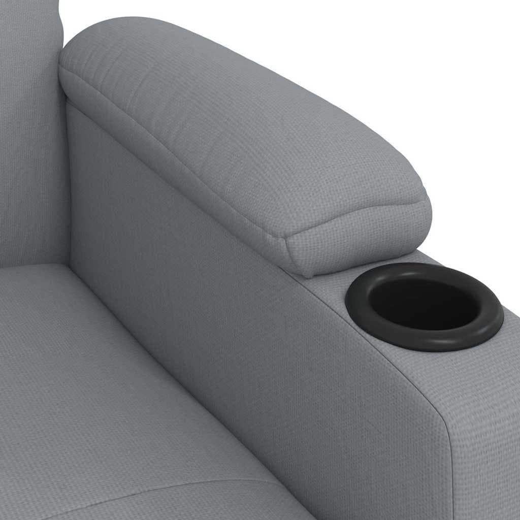 Light Grey Fabric Massage Chair with Manual Recline