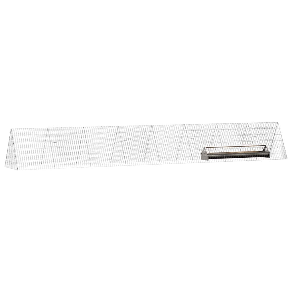 Galvanised Steel Chicken Cage for Outdoor Use 430 x 55 x 55 cm