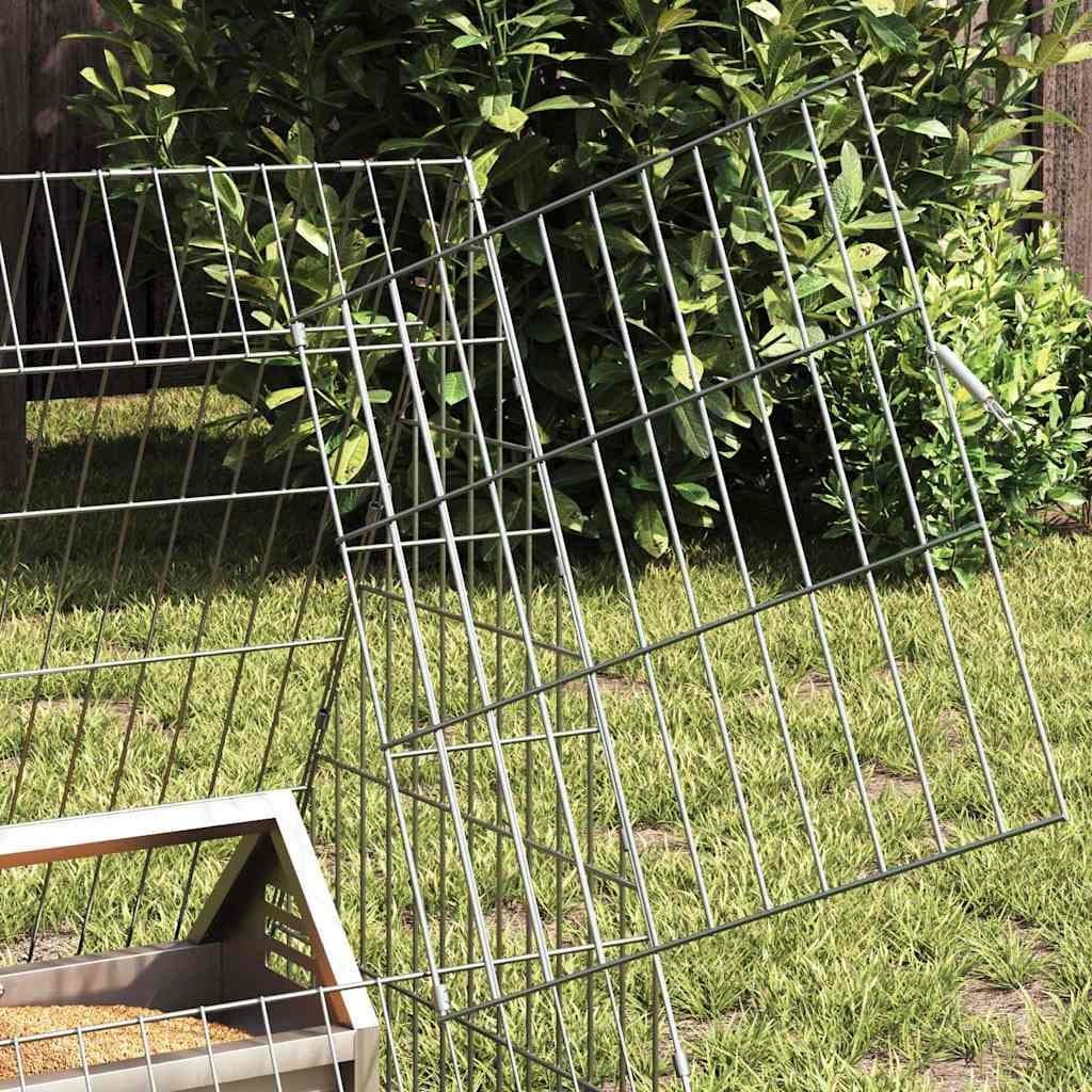 Galvanised Steel Chicken Cage for Outdoor Use 430 x 55 x 55 cm