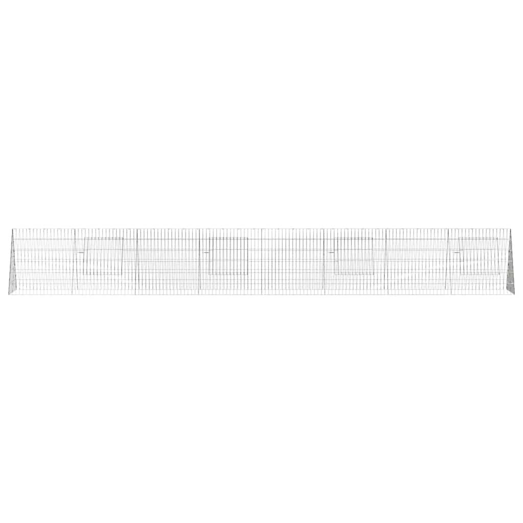 Galvanised Steel Chicken Cage for Outdoor Use 430 x 55 x 55 cm