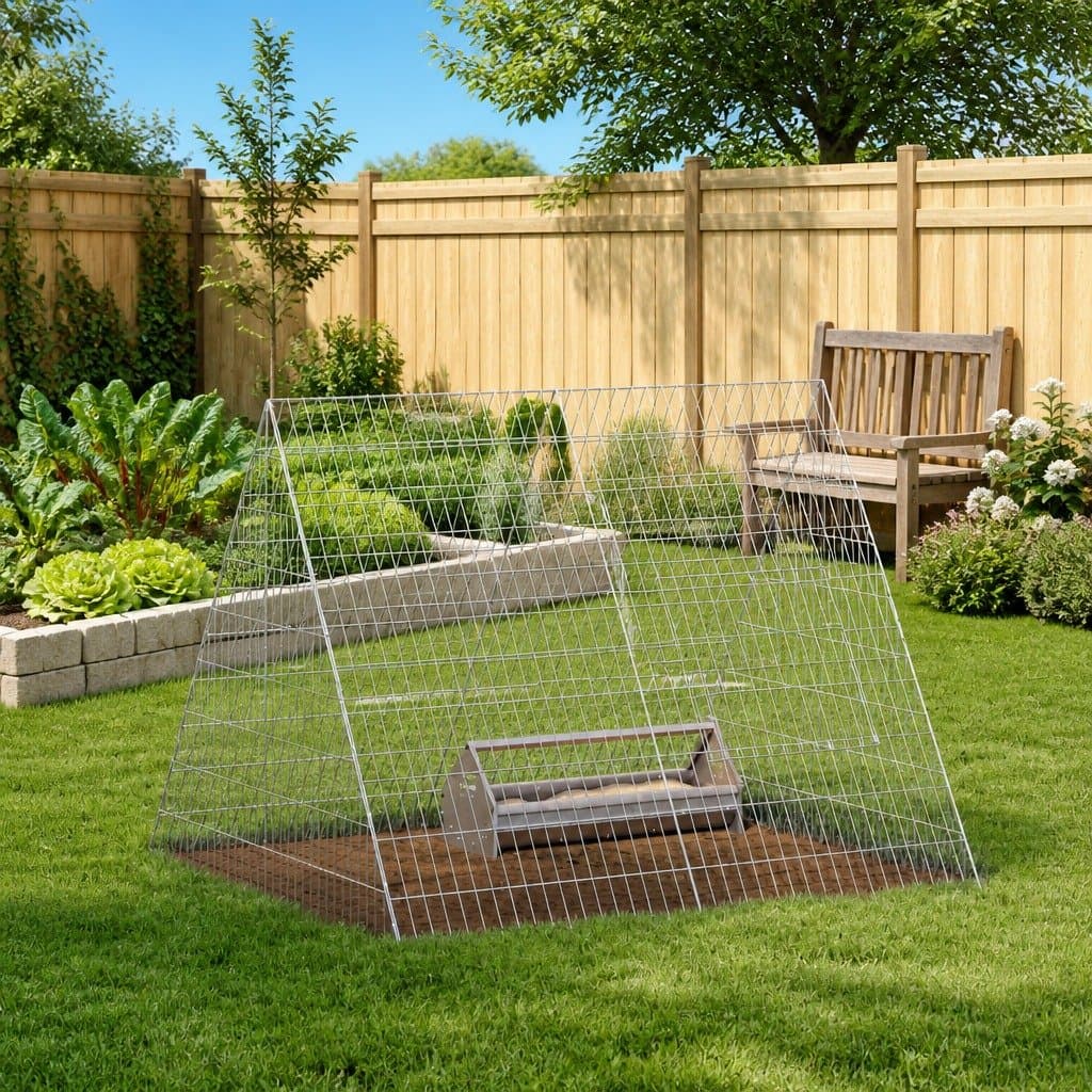 Galvanised Steel Chicken Cage 110x100x85cm for Outdoors