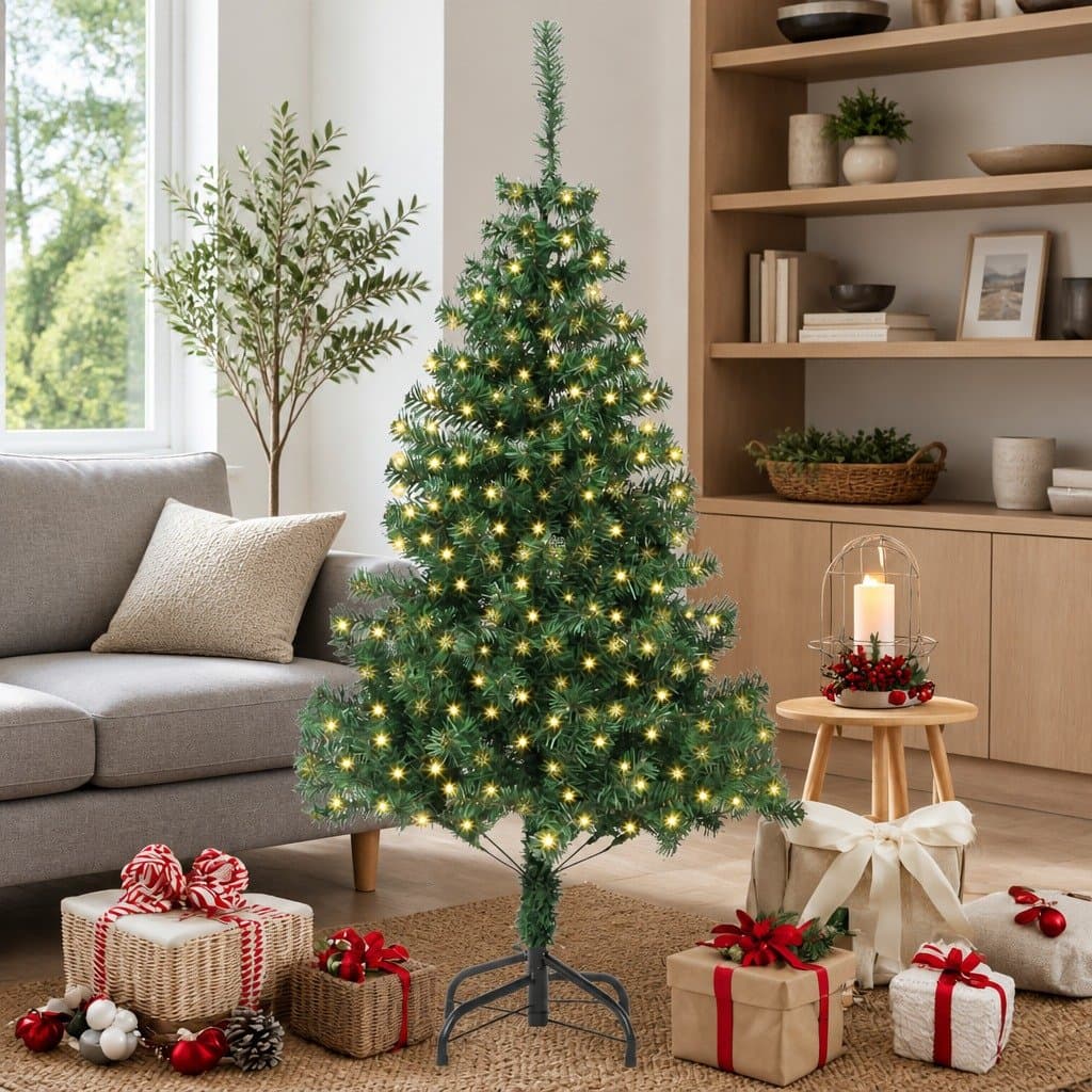 180cm Green Artificial Christmas Tree with 300 LED Lights