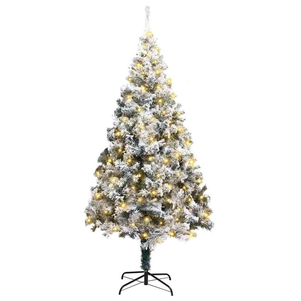 Artificial Christmas Tree White 180cm Cone Shape LED String Lights USB Powered