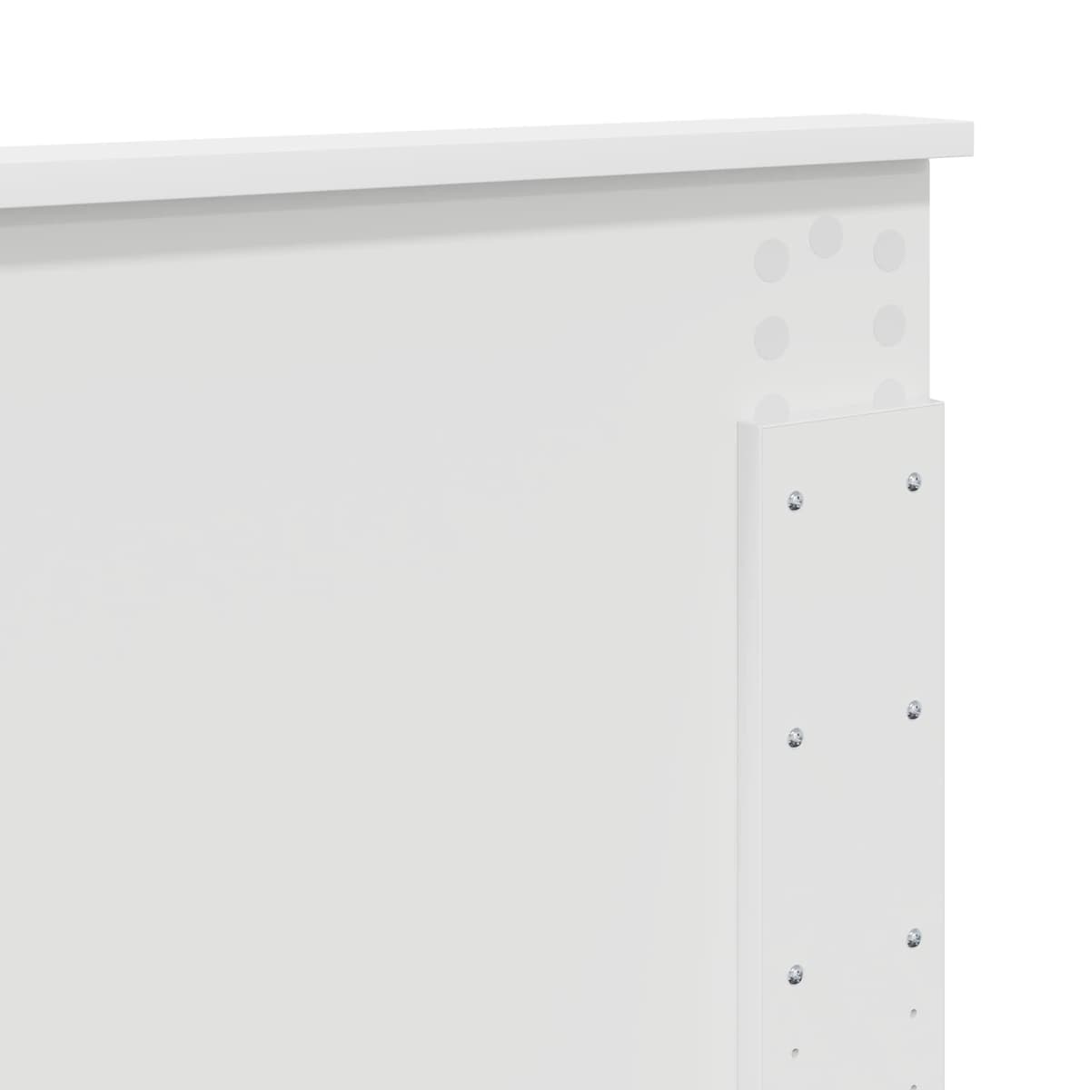 White Bed Frame with Headboard, 135 x 190 cm