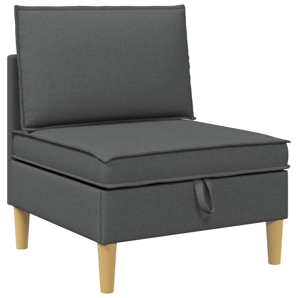 Grey Fabric Modular Sofa Set with Hidden Storage