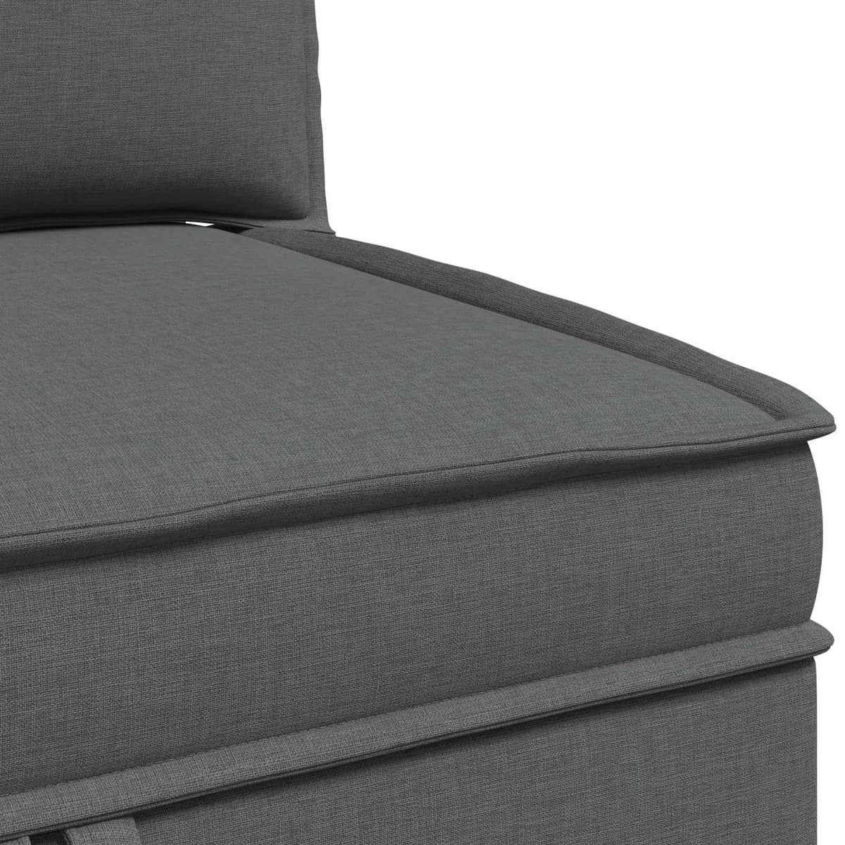 Grey Fabric Modular Sofa Set with Hidden Storage