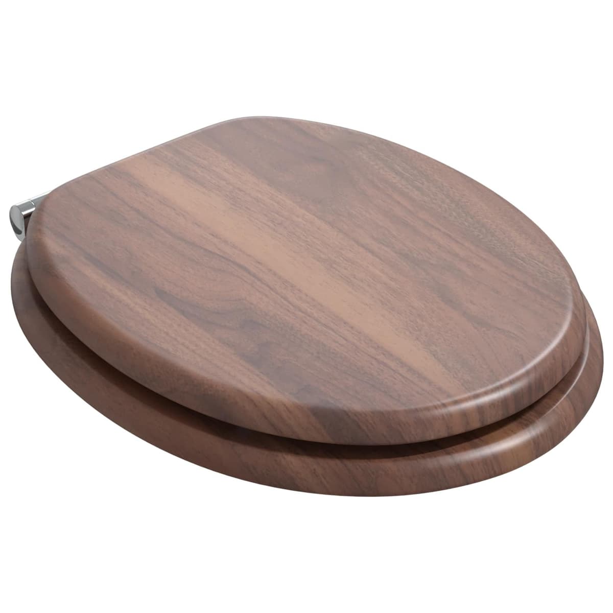 Brown Soft-Close Toilet Seat 44x38cm MDF 2 Pack
