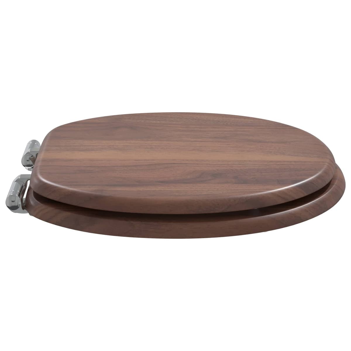 Brown Soft-Close Toilet Seat 44x38cm MDF 2 Pack