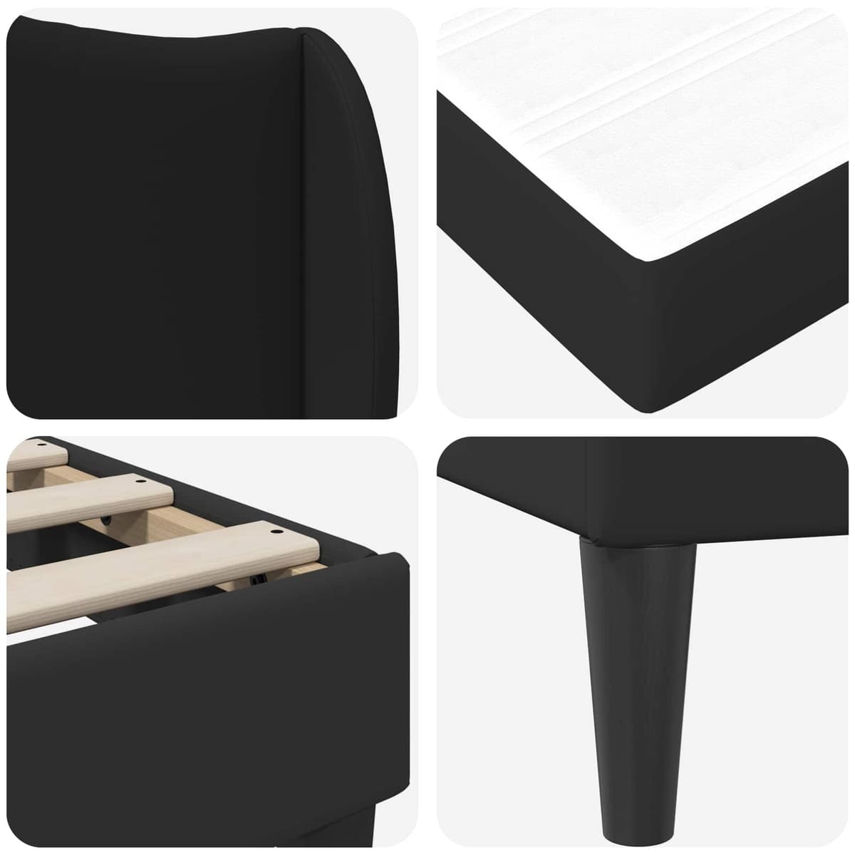 Bed Frame with Padded Headboard 90x190cm