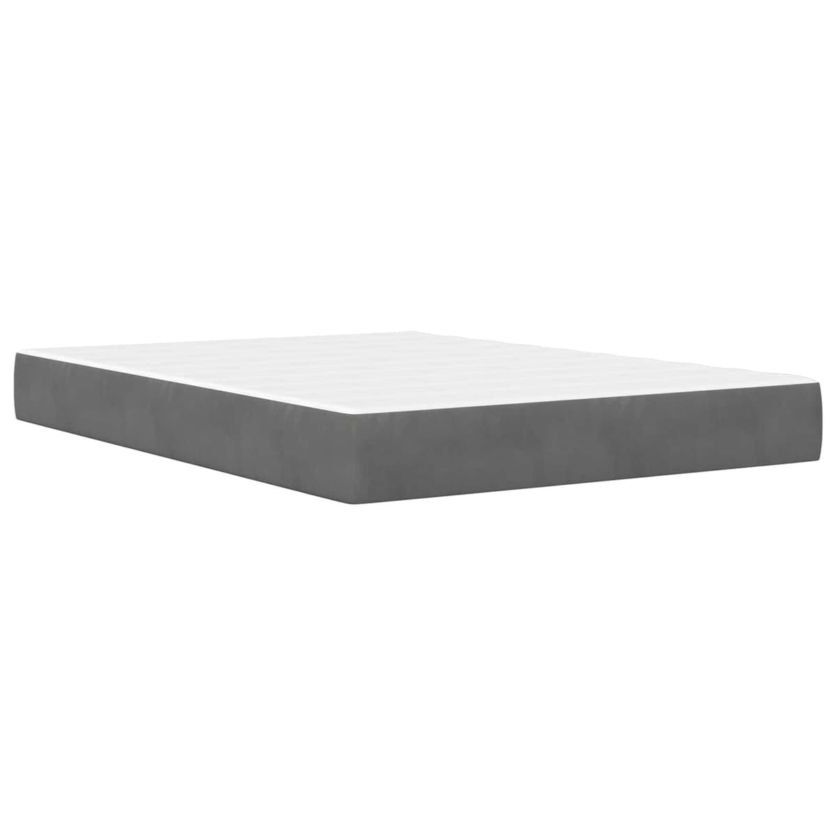 Dark Grey Bed Frame with Headboard 137 x 190 cm