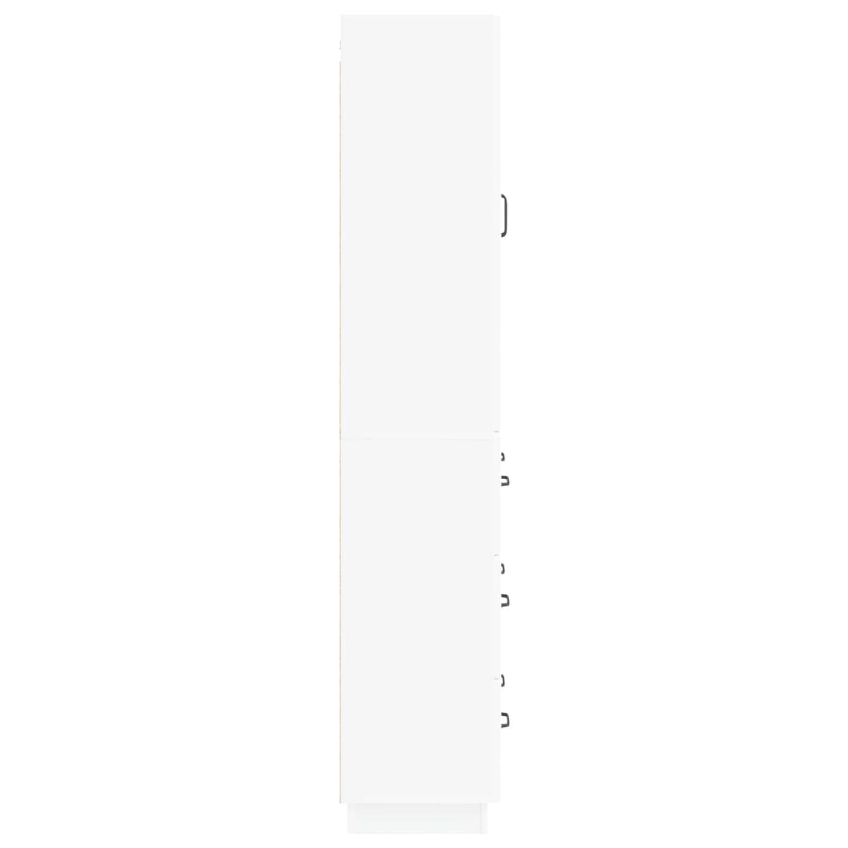 Storage Cabinet Set in White, 2 pcs