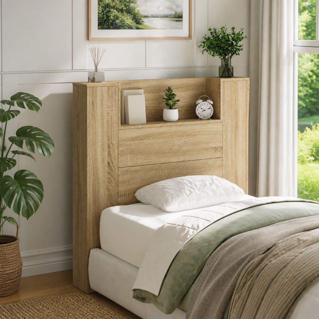 Storage Headboard with RGB LED Lighting