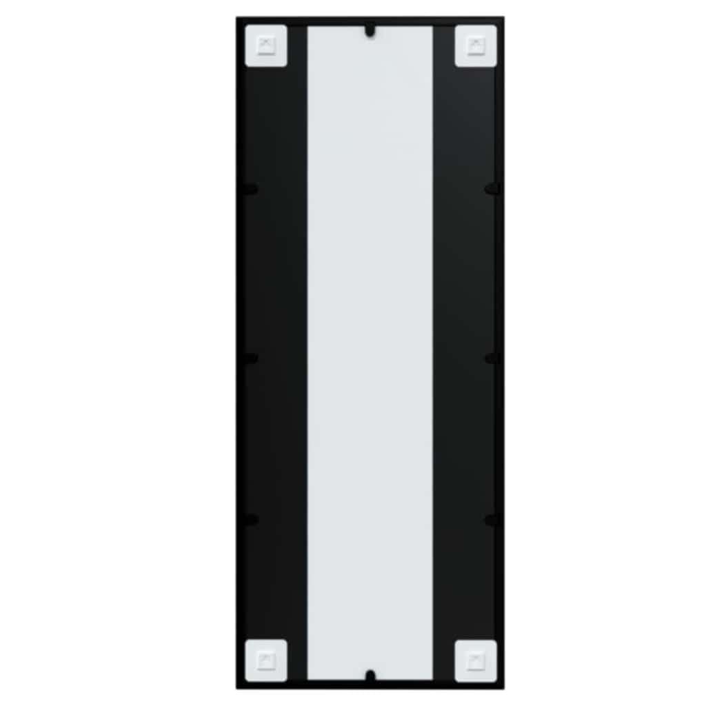 Black Metal Frame Wall Mirror 100x40 cm