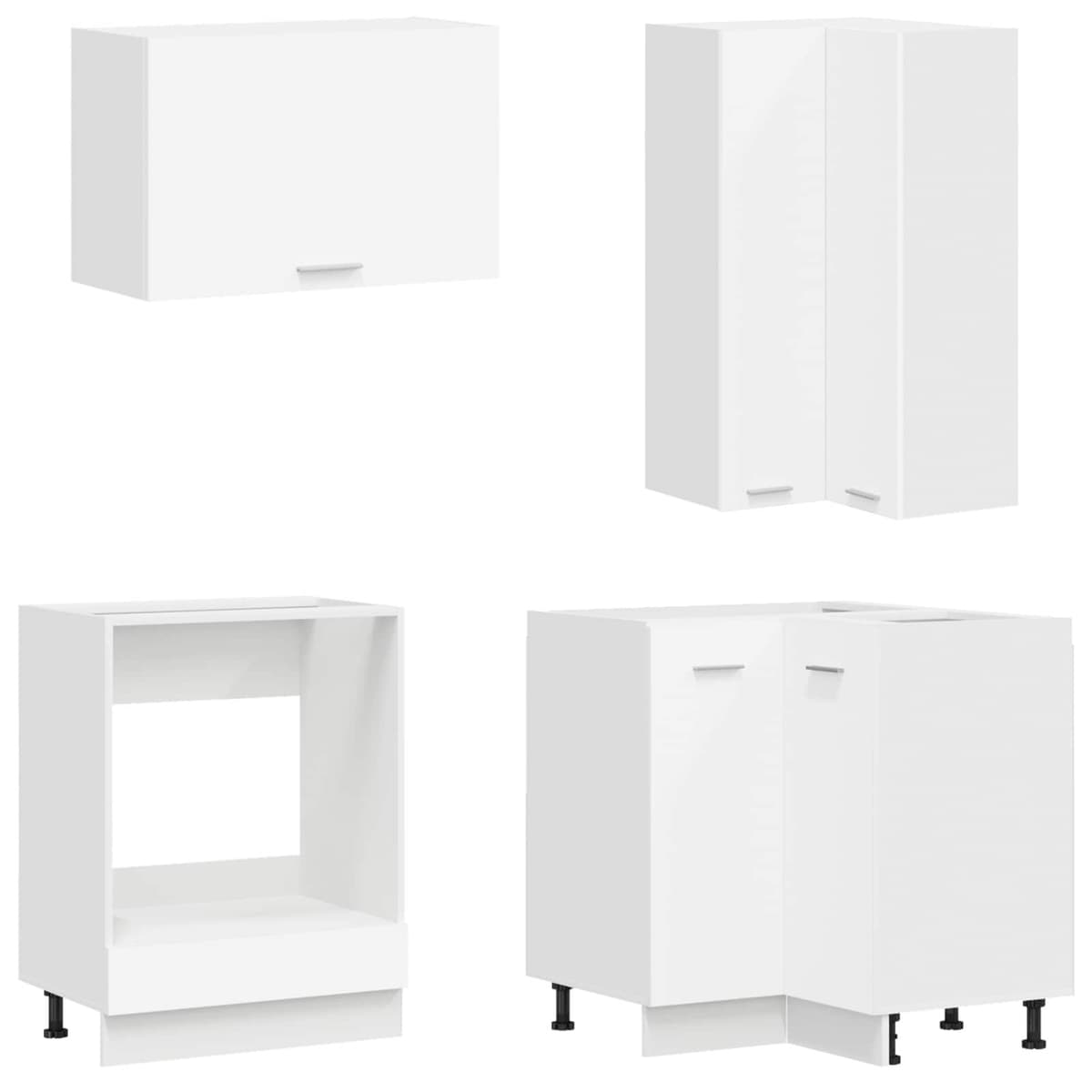8-Piece Kitchen Cabinet Unit in White