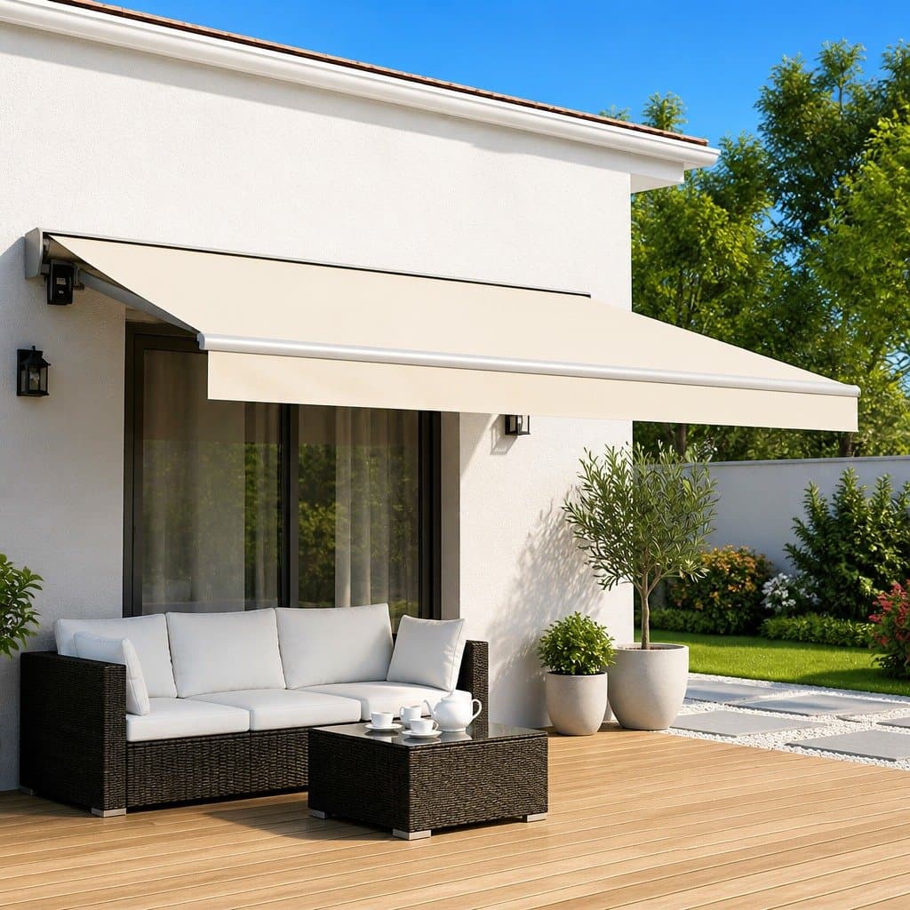 Cream Awning Replacement Fabric 500 x 300 cm UV-Resistant
