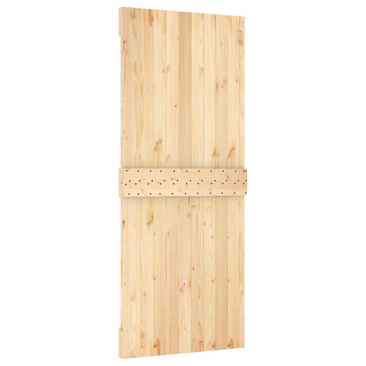 Solid Pine Wood Sliding Door with Durable Steel Track