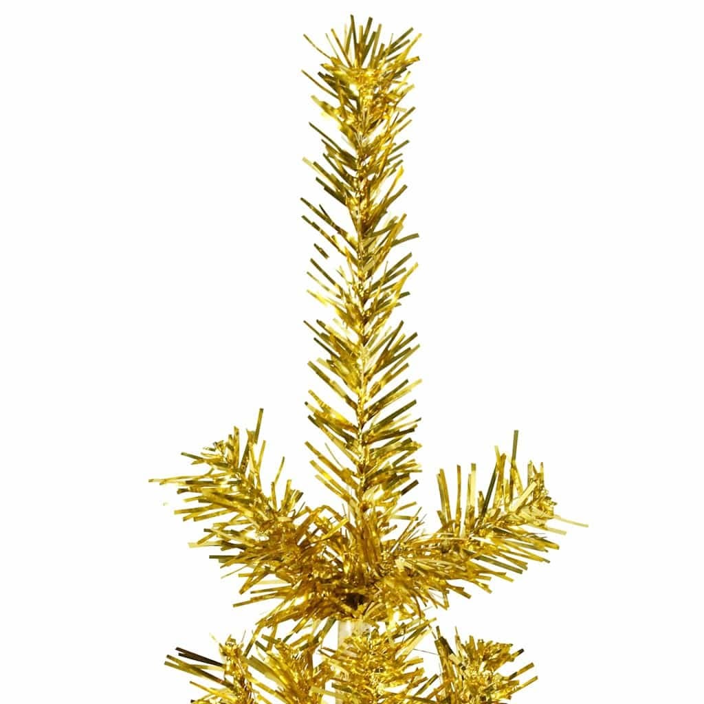 Slim Artificial Half Christmas Tree 150cm Gold