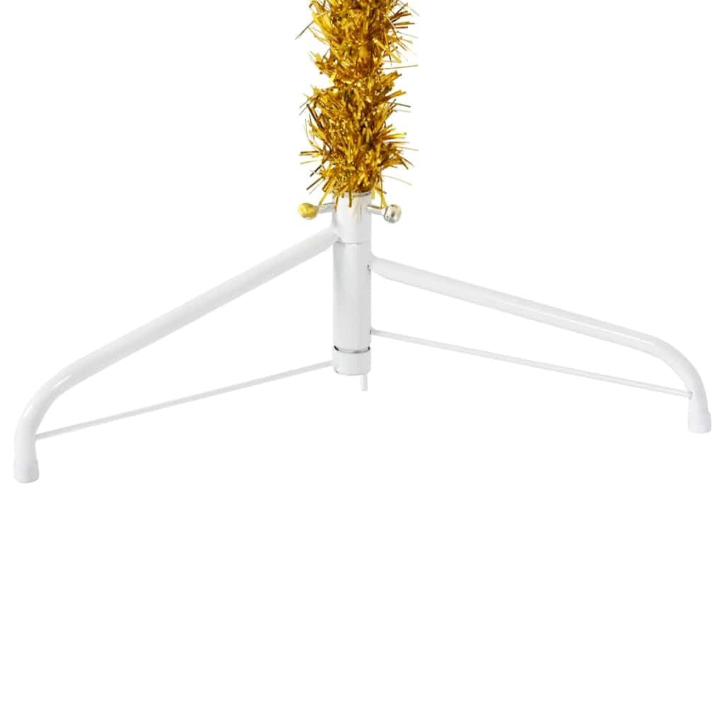 Slim Artificial Half Christmas Tree 150cm Gold