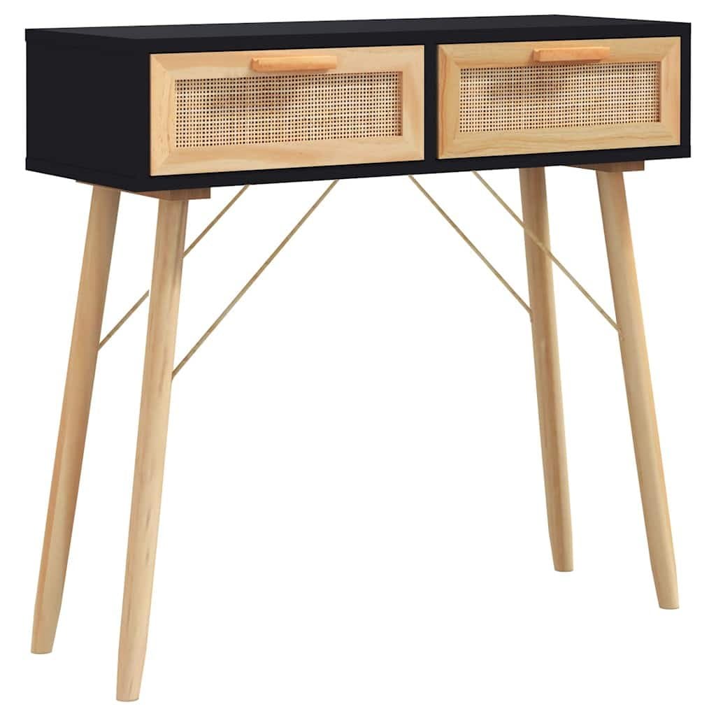 Console Table Black 80x30x75 cm Scandinavian Hallway Entryway Accent Side Table