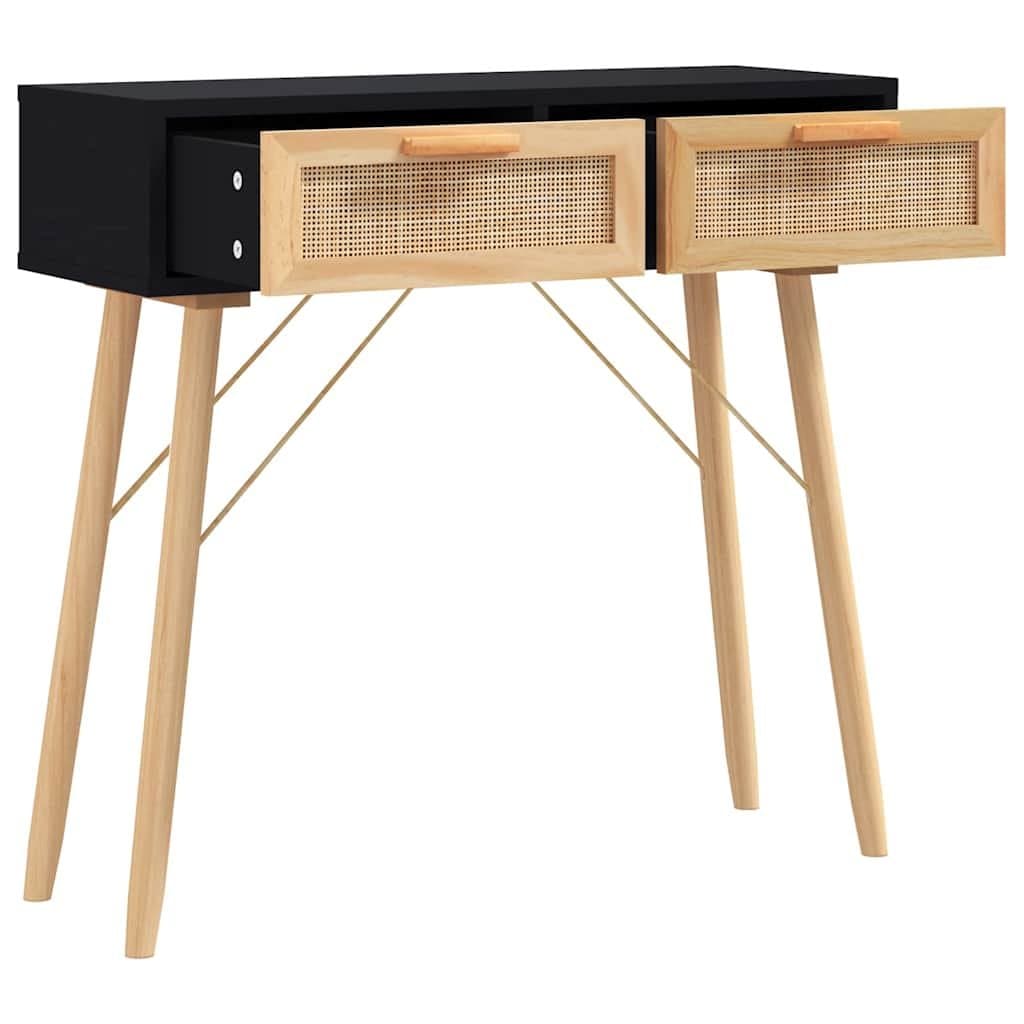Console Table Black 80x30x75 cm Scandinavian Hallway Entryway Accent Side Table