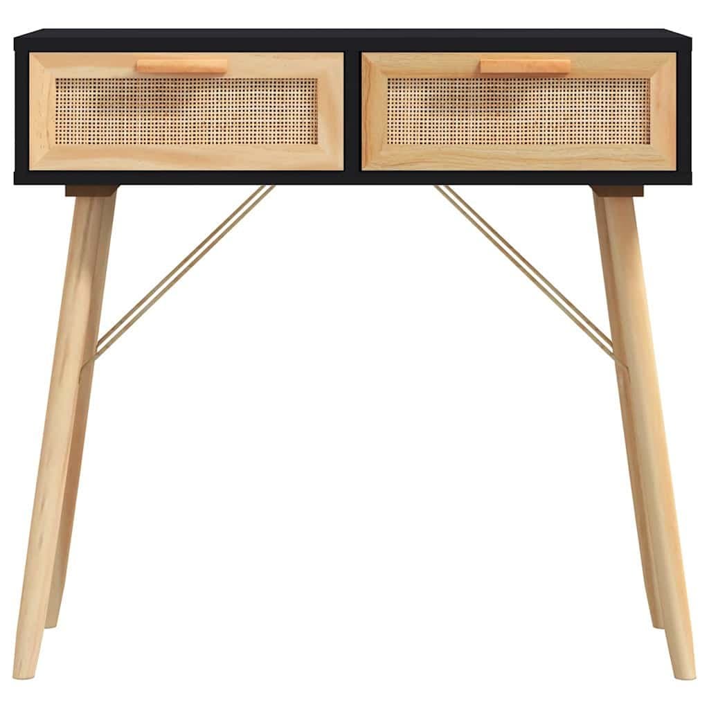 Console Table Black 80x30x75 cm Scandinavian Hallway Entryway Accent Side Table