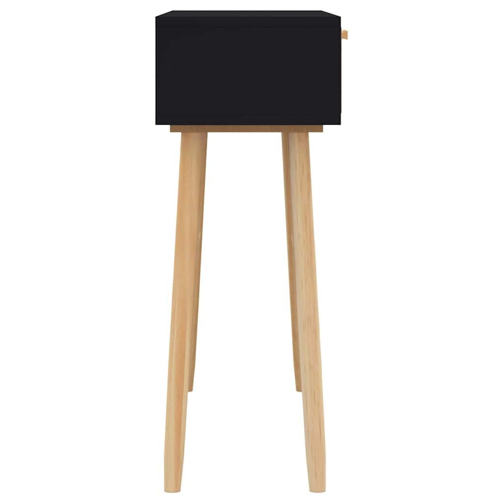 Console Table Black 80x30x75 cm Scandinavian Hallway Entryway Accent Side Table