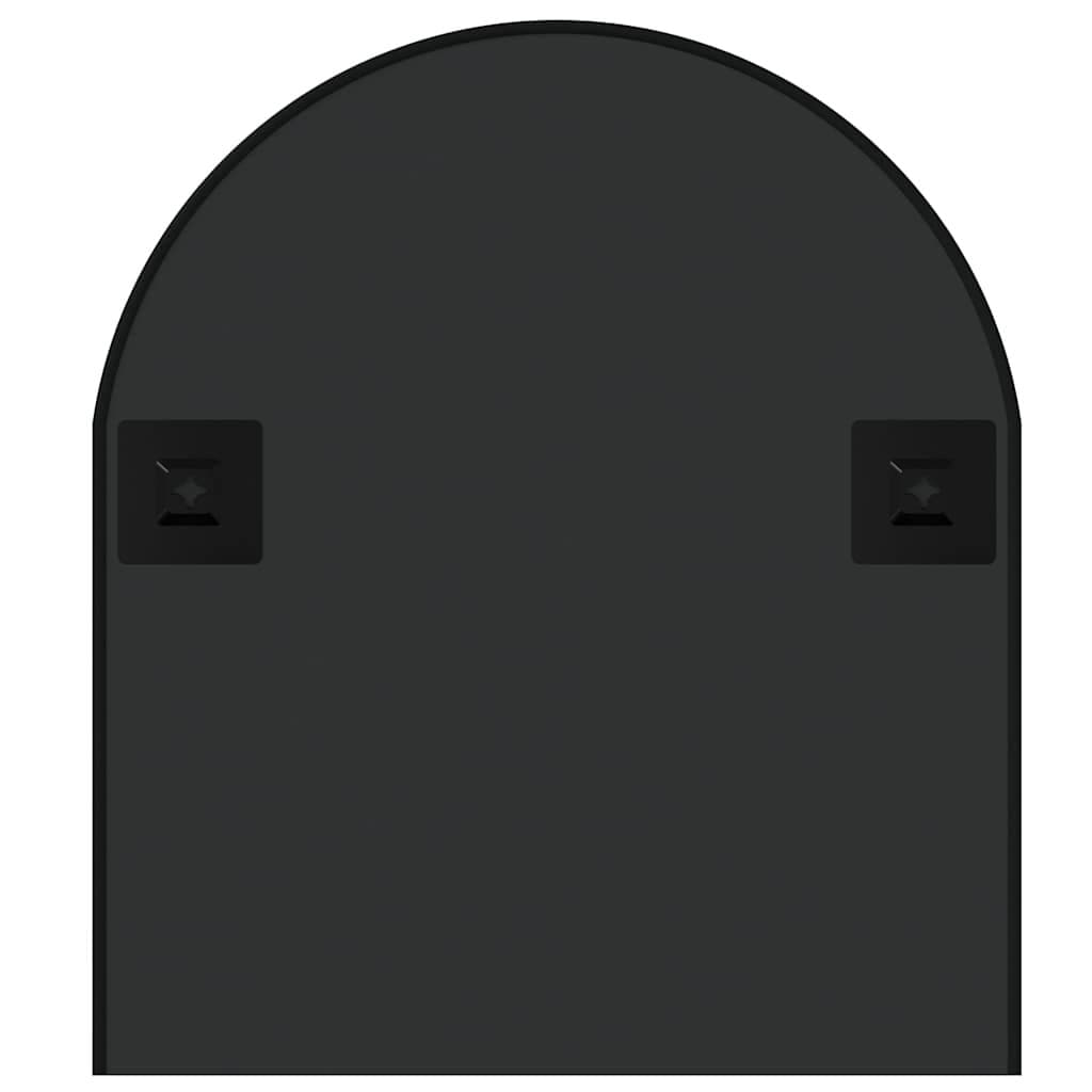Oval Wall Mirror Black 100x45 cm Glass PVC Frame Vanity Bedroom Bathroom Decor