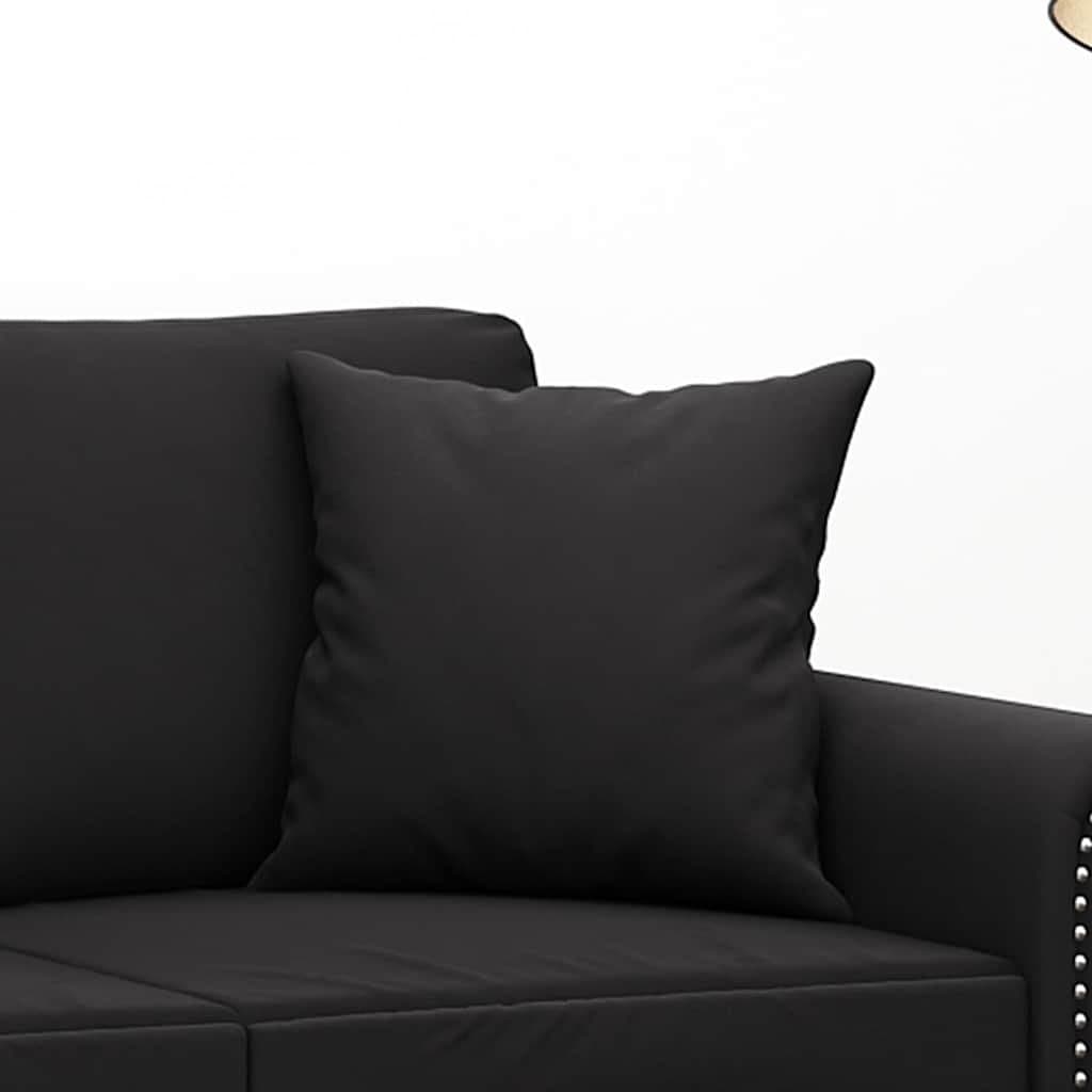 Throw Pillows 2 Pieces Black 40x40 cm Velvet Square Cushions Home Decor Sofa