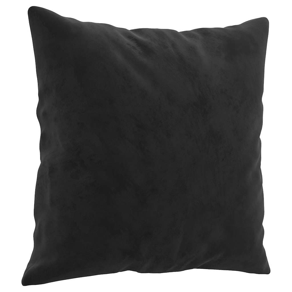 Throw Pillows 2 Pieces Black 40x40 cm Velvet Square Cushions Home Decor Sofa