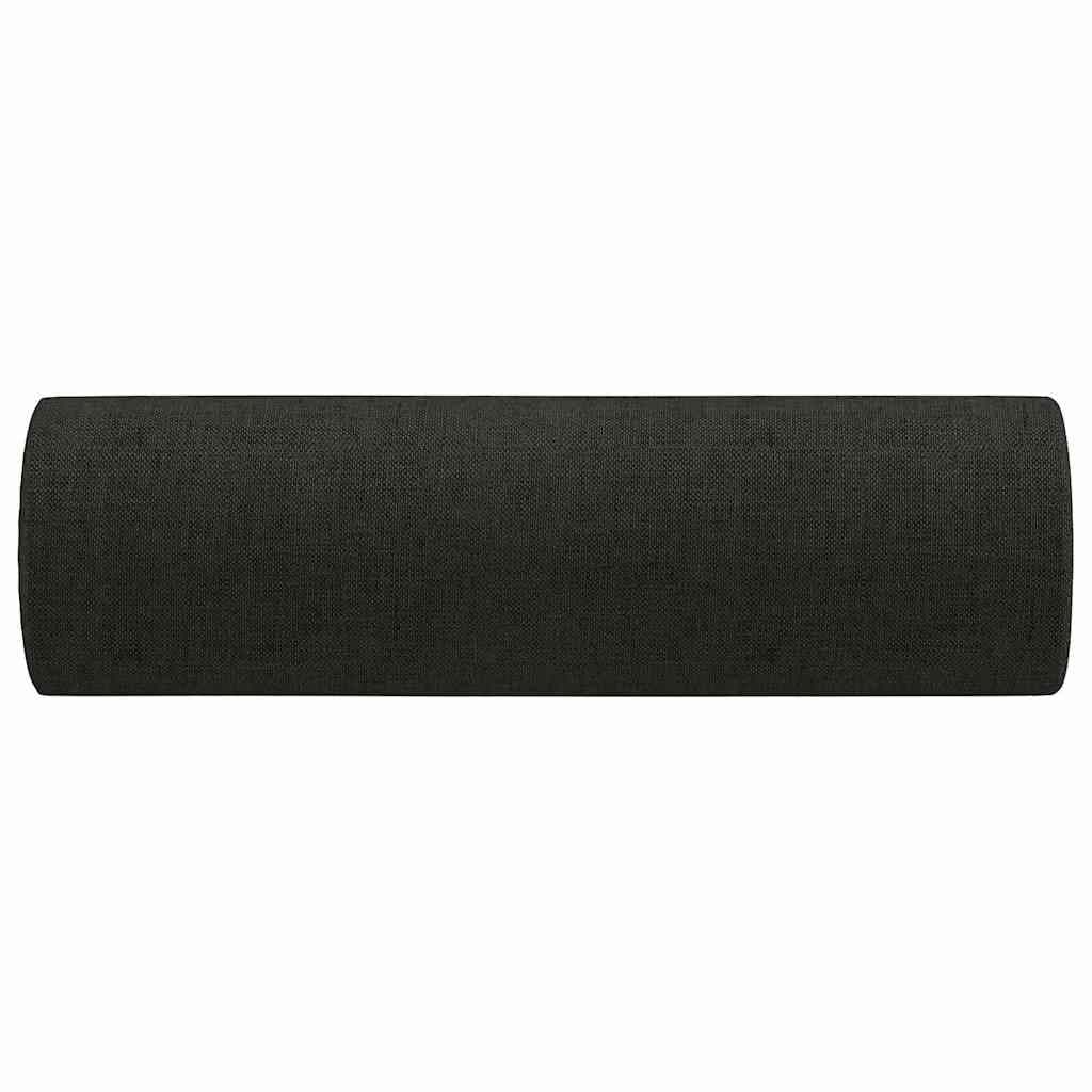 Black Cylinder Bolster Throw Pillow Covers 2 pcs