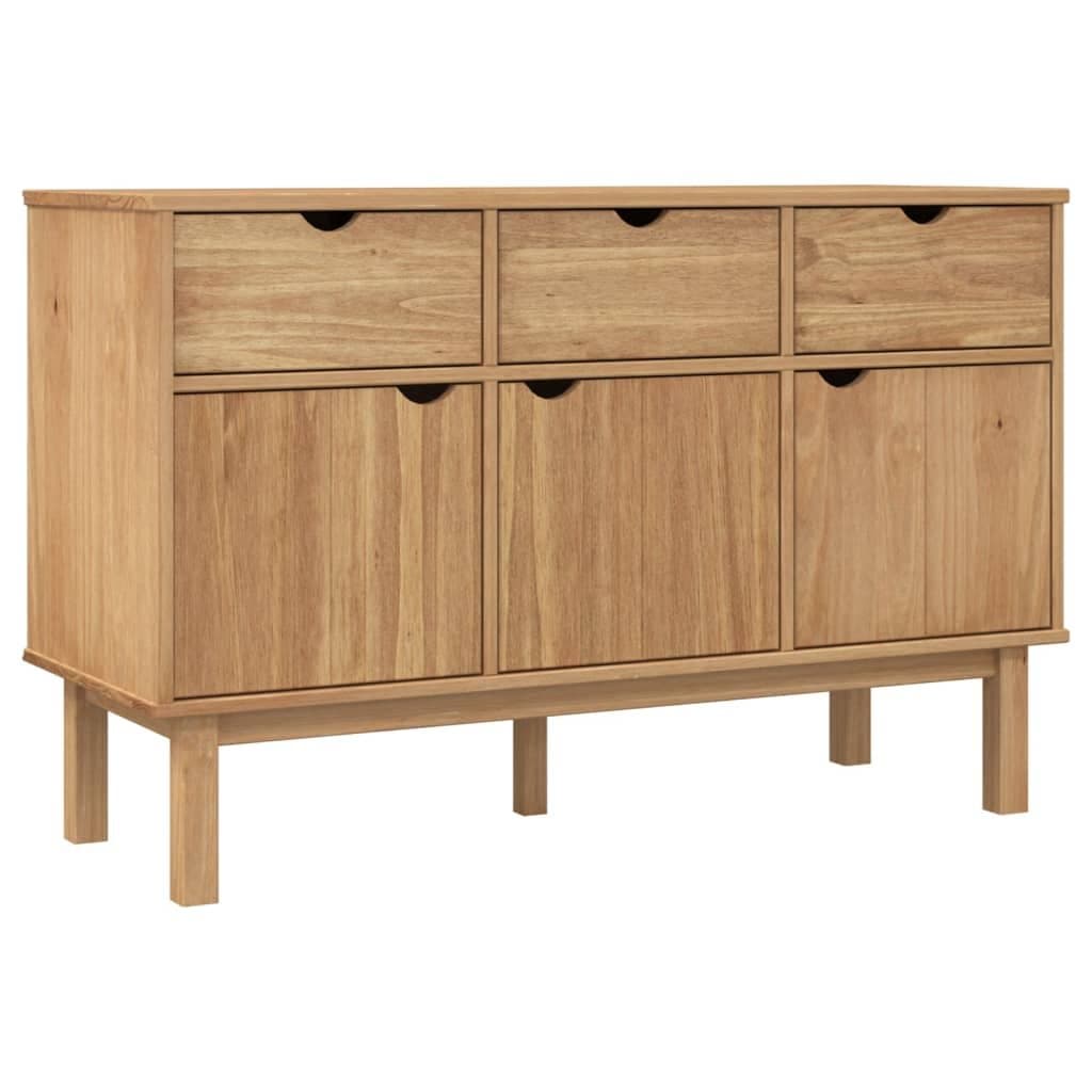 Solid Wood Pine Sideboard with Scandinavian Flair