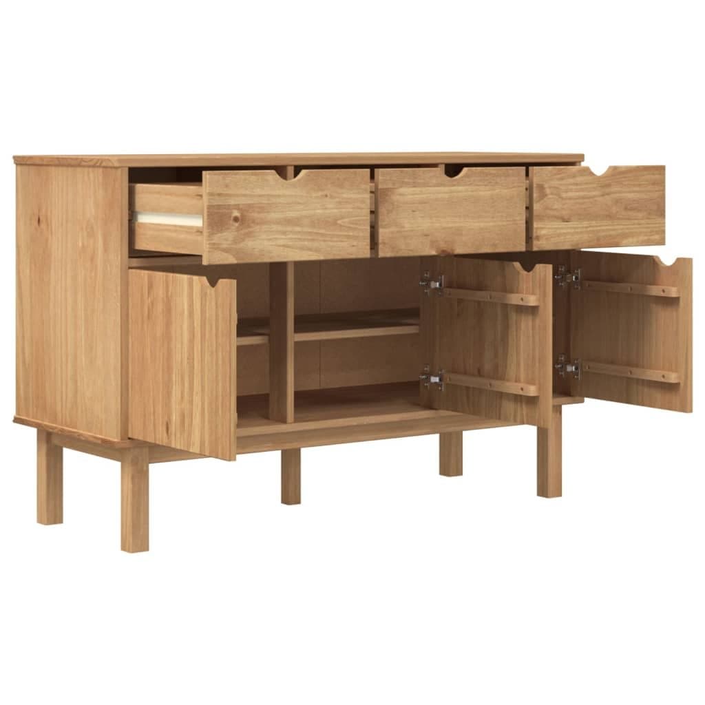 Solid Wood Pine Sideboard with Scandinavian Flair
