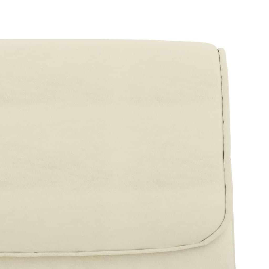 Cream Faux Leather Bench with Sturdy Metal Frame