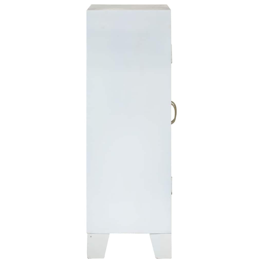 Acacia Wood Sideboard Storage Cabinet in White 55x30x90cm