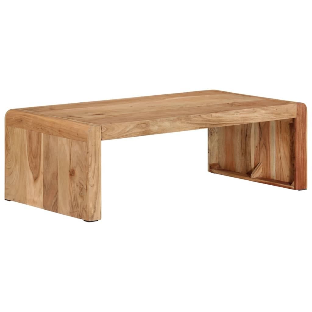 Brown Acacia Wood Coffee Table 110x55x35 cm