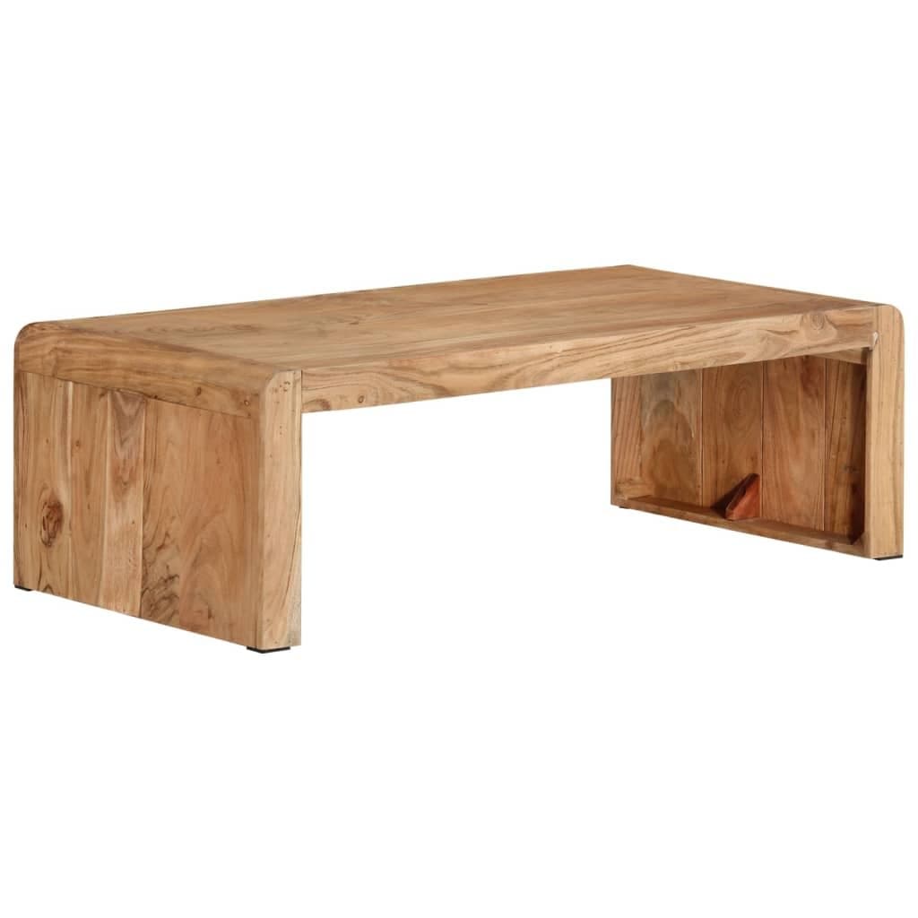 Brown Acacia Wood Coffee Table 110x55x35 cm