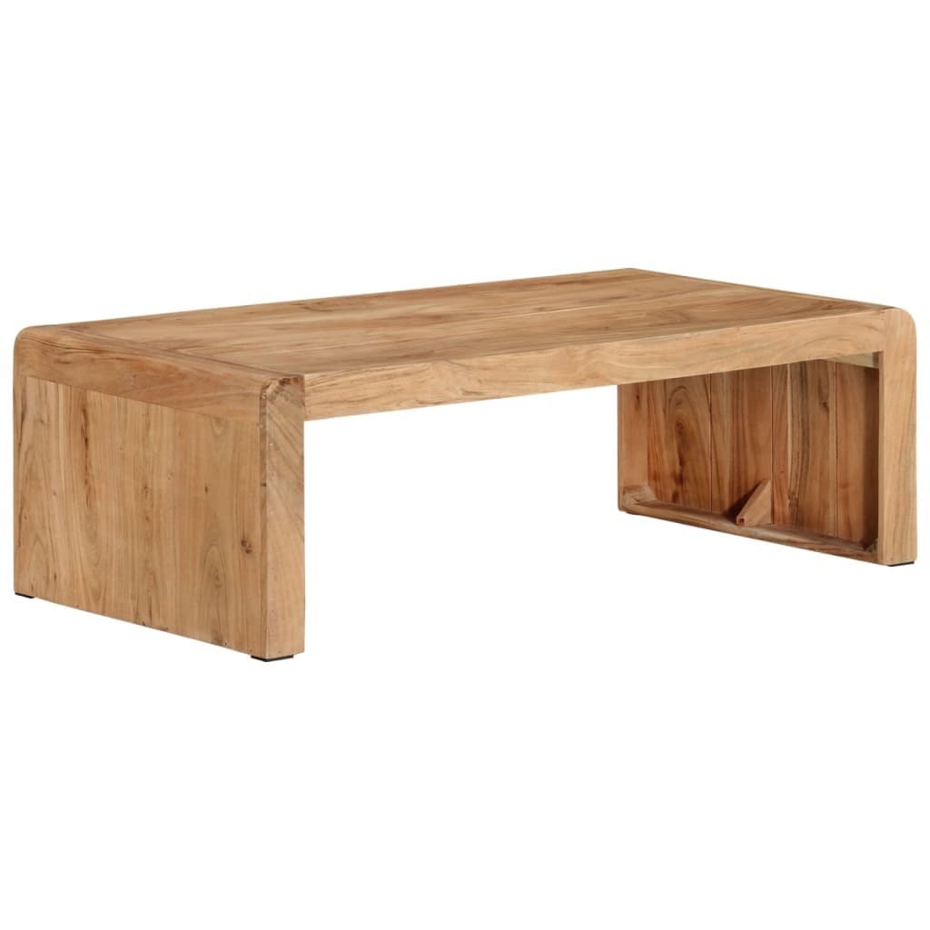 Brown Acacia Wood Coffee Table 110x55x35 cm