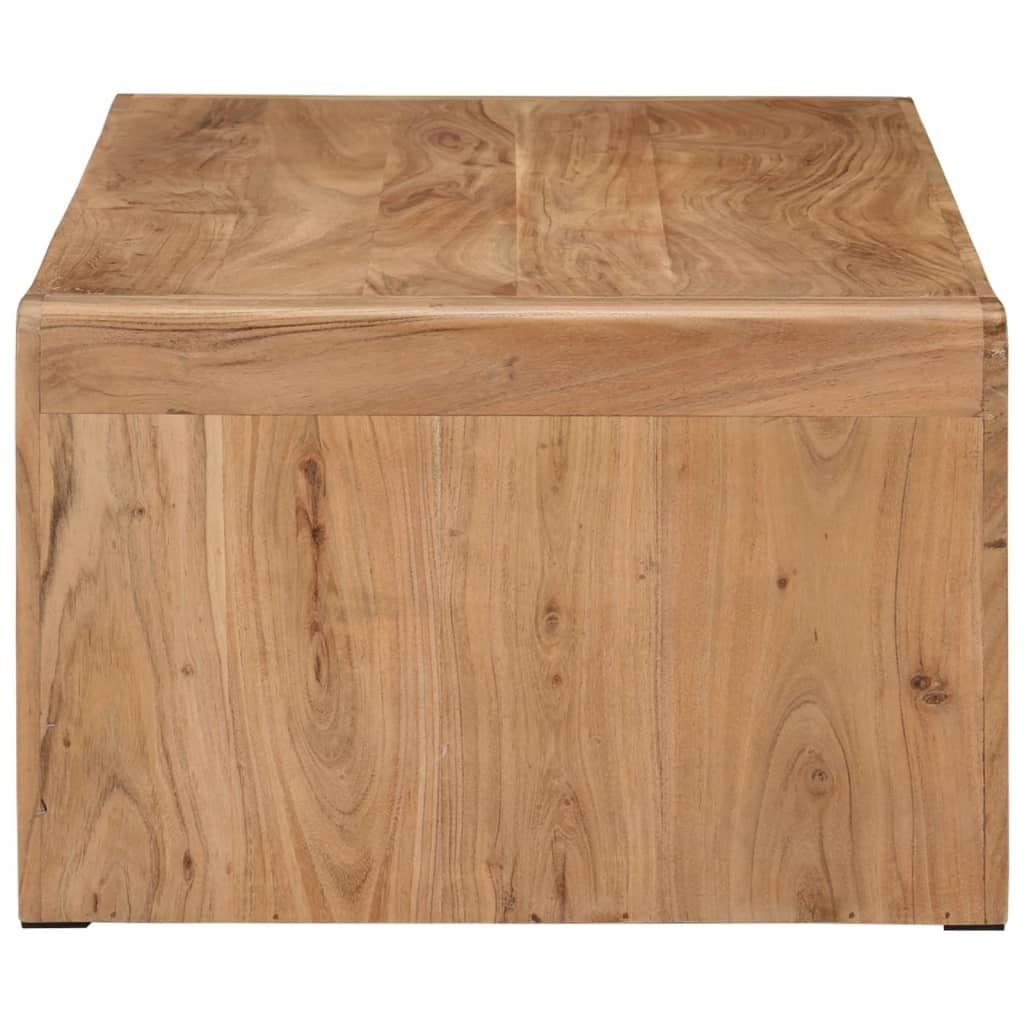 Brown Acacia Wood Coffee Table 110x55x35 cm