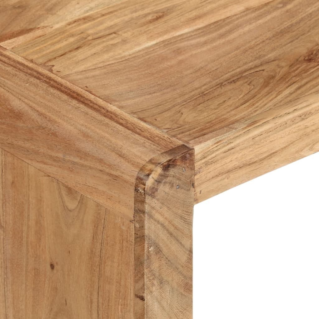 Brown Acacia Wood Coffee Table 110x55x35 cm