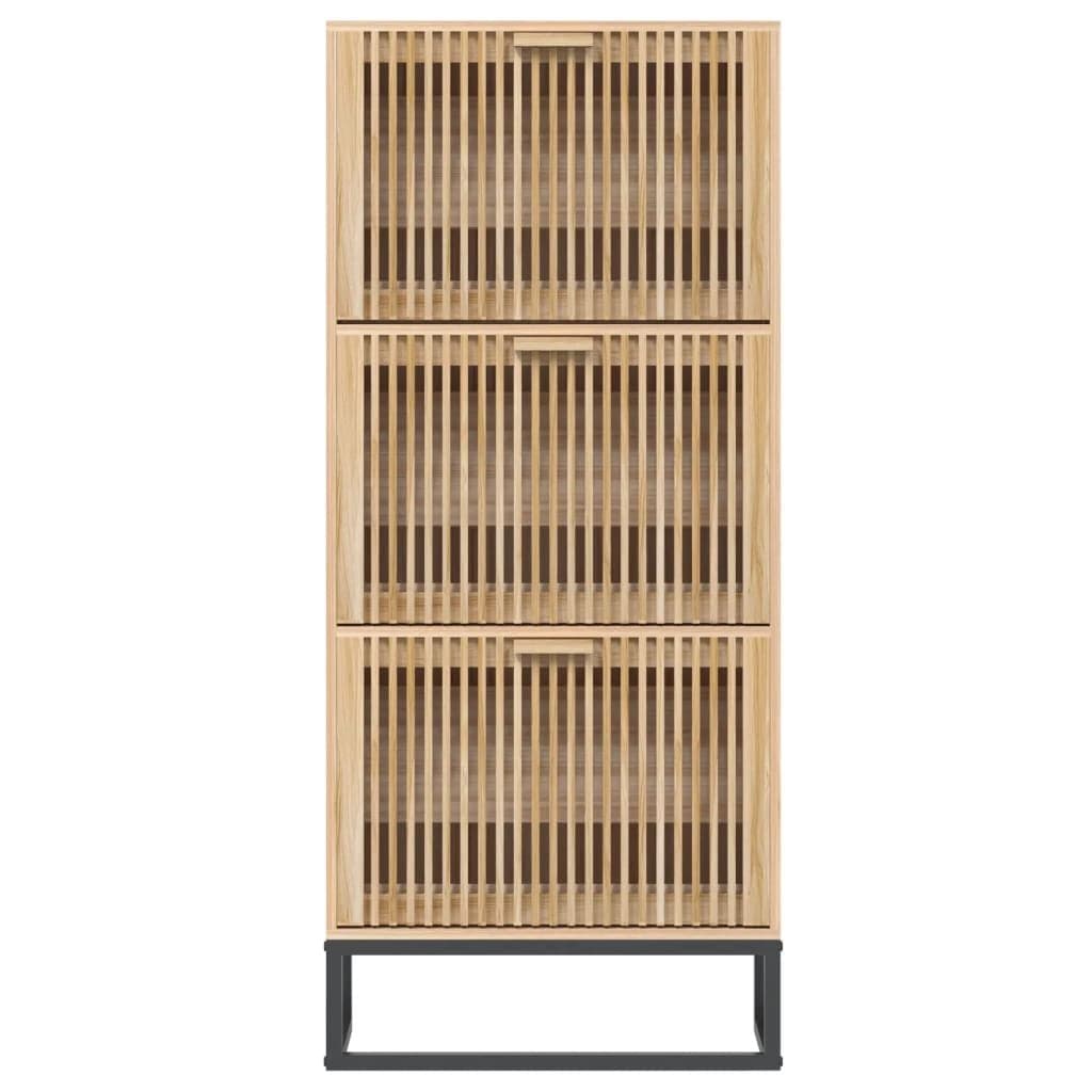 Shoe Cabinet 52x25x120cm Brown Engineered Wood
